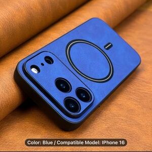 iPhone 16 faux sheepskin brilliant blue case MagSafe NEW